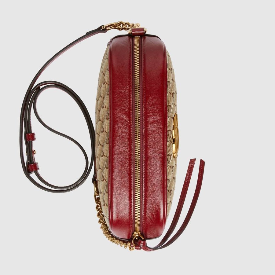 スーパーコピーグッチ GUCCI GGマーモント スモール ショルダーバッグ レッド レザー 447632 HVKEG 8561 - 商品画像 1