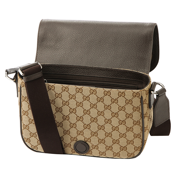 グッチ ショルダーバッグ GUCCI 449172 KY9KN 9886 アウトレットGGキャンバス GG CANVAS ユニセックス BEIGE/DARK BROWN ベージュ/ダークブラウン - 商品画像 5
