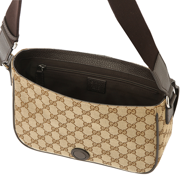 グッチ ショルダーバッグ GUCCI 449172 KY9KN 9886 アウトレットGGキャンバス GG CANVAS ユニセックス BEIGE/DARK BROWN ベージュ/ダークブラウン - 商品画像 1
