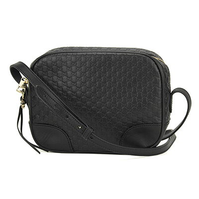 スーパーコピーグッチ ショルダーバッグ GUCCI 449413 BMJ1G 1000 マイクロ グッチシマ レディース BLACK ブラック 黒 GG 型押し クロスボディ 上品 カジュアル - 商品画像 6