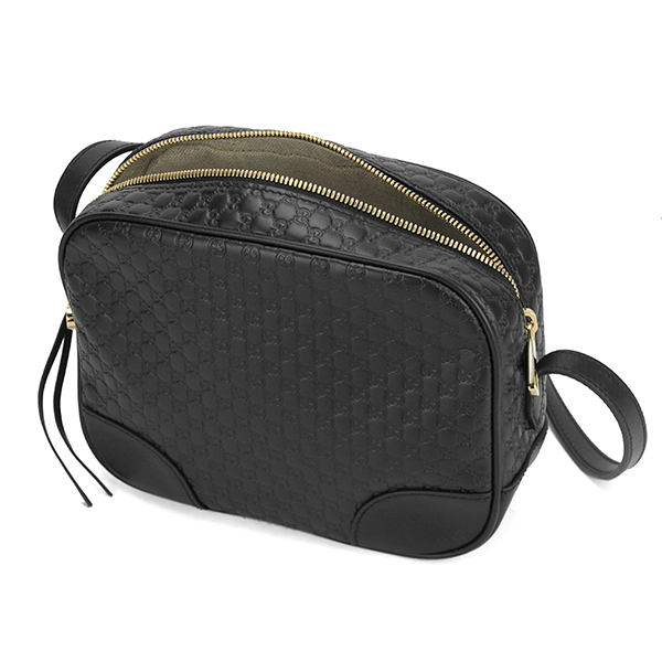 スーパーコピーグッチ ショルダーバッグ GUCCI 449413 BMJ1G 1000 マイクロ グッチシマ レディース BLACK ブラック 黒 GG 型押し クロスボディ 上品 カジュアル - 商品画像 4