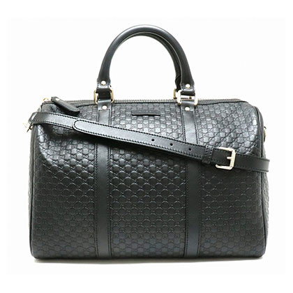GUCCIスーパーコピー グッチ マイクログッチシマ 2WAY ボストンバッグ ハンドバッグ ショルダーバッグ レザー 黒 ブラック アウトレット品 449646 BMJ1G 1000 - 商品画像 5