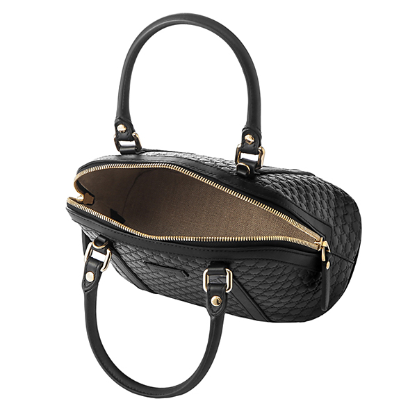 グッチ ハンドバッグ GUCCI 449654 BMJ1G 1000 マイクロ グッチ シマ レディース BLACK ブラック 黒 クロスボディ 2WAY GG 型押し エレガント - 商品画像 1