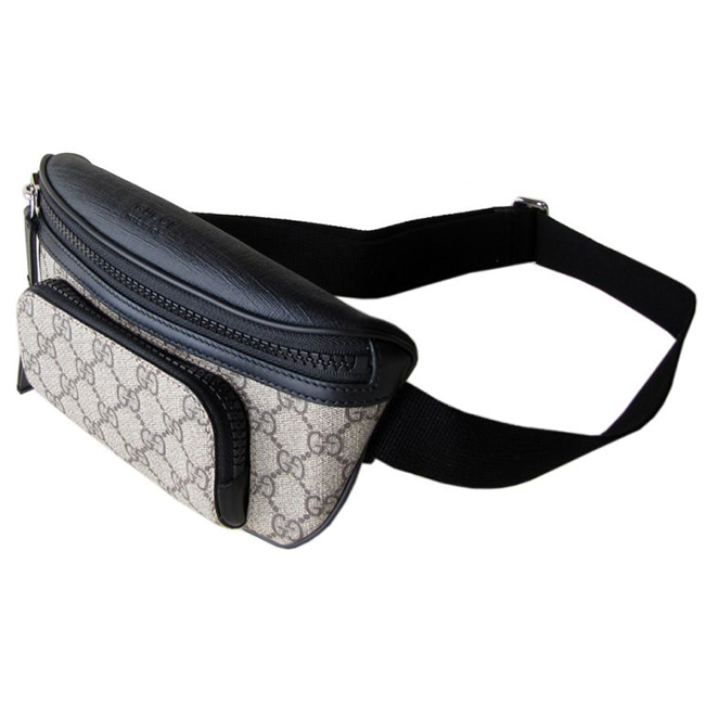 グッチ GUCCI メンズ バッグ ボディバッグ GGスプリームキャンバス ベルトバッグ ブラック×ベージュ 450946 KHNYX 9772 - 商品画像 3