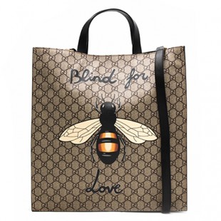 GUCCI トートバッグスーパーコピー/ショルダーバッグ ビープリント GGスプリーム BEE PRINT GG SUPREME ベージュ&ブラック 450950 K571T 8666 メンズ レディース - 商品画像 2