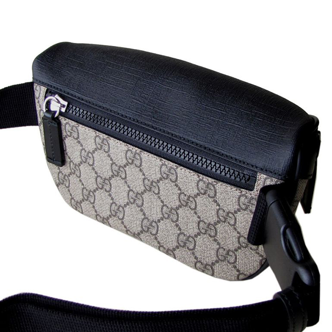 グッチ GUCCI メンズ バッグ ボディバッグ GGスプリームキャンバス ベルトバッグ ブラック×ベージュ 450946 KHNYX 9772 - 商品画像 4