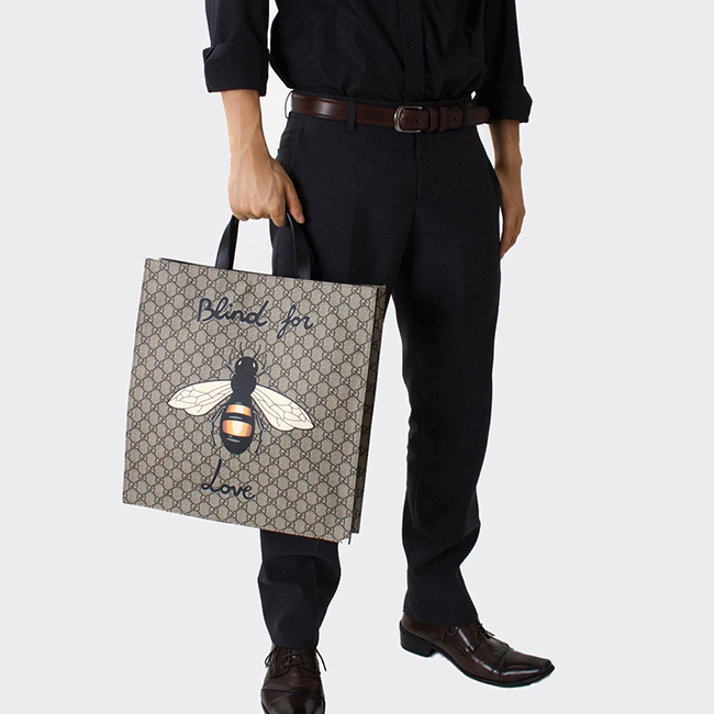 GUCCI トートバッグスーパーコピー/ショルダーバッグ ビープリント GGスプリーム BEE PRINT GG SUPREME ベージュ&ブラック 450950 K571T 8666 メンズ レディース - 商品画像 6