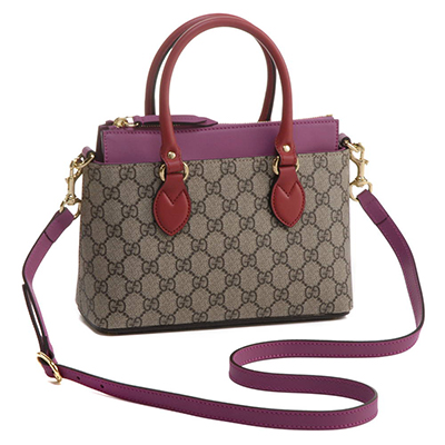 グッチスーパーコピー GUCCI 2WAYバッグ 453177 KLQIG 9784 ベージュ×ハイビスカスレッド×ピンク - 商品画像 4