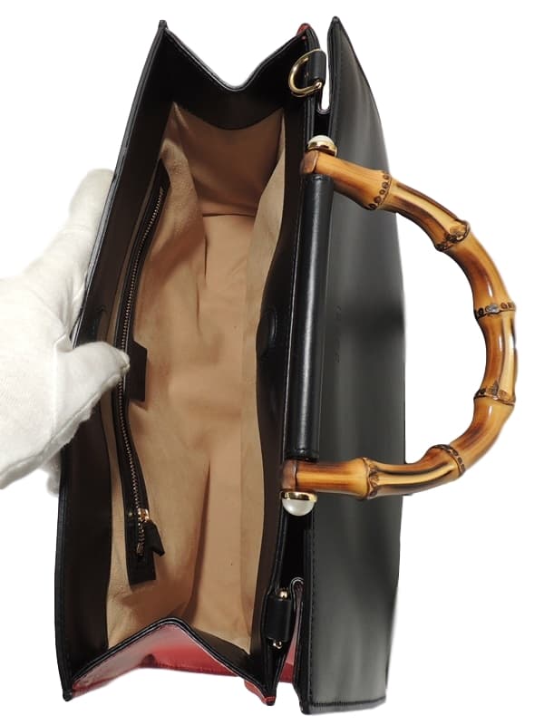 GUCCIスーパーコピー グッチ 453764 ミディアムレザートップハンドル 2wayハンドバッグ ショルダー バンブー - 商品画像 6