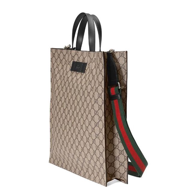 グッチスーパーコピー(Gucci) 456217 ユニセックス GGスプリーム,レザー トートバッグ ベージュ,ブラック 456217K5IAN1000 - 商品画像 7