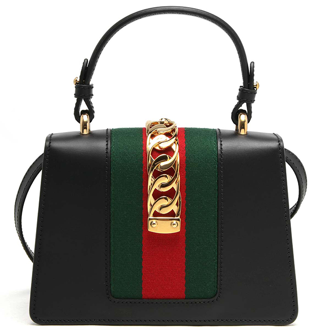 グッチコピー GUCCI ハンドバッグ/ショルダーバッグ シルヴィ/SYLVIE ブラック&グリーン&レッド 470270 D4ZAG 8015 2019年春夏新作 レディース - 商品画像 8