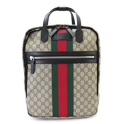 グッチ リュックサック 495558 K9R5N 9692 GUCCI バックパック GG柄 PVC キャンバス ベージュ×ブラック - 商品画像 7