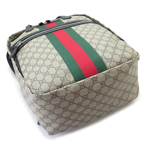 グッチ リュックサック 495558 K9R5N 9692 GUCCI バックパック GG柄 PVC キャンバス ベージュ×ブラック - 商品画像 8