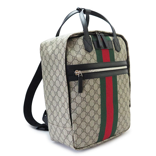グッチ リュックサック 495558 K9R5N 9692 GUCCI バックパック GG柄 PVC キャンバス ベージュ×ブラック - 商品画像 3