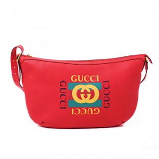 グッチGUCCIコピー プリント レザー ハーフムーン ホーボーバッグ ショルダーバッグ レッド [メンズ] 523588 0GCAT 6461 - 商品画像 2