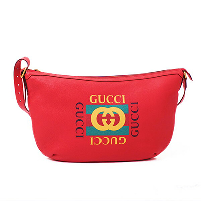 グッチGUCCIコピー プリント レザー ハーフムーン ホーボーバッグ ショルダーバッグ レッド [メンズ] 523588 0GCAT 6461 - 商品画像 5