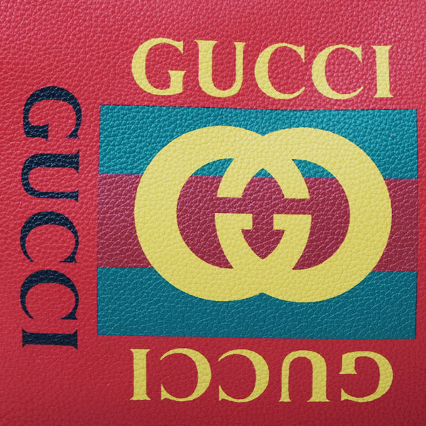 グッチGUCCIコピー プリント レザー ハーフムーン ホーボーバッグ ショルダーバッグ レッド [メンズ] 523588 0GCAT 6461 - 商品画像 6