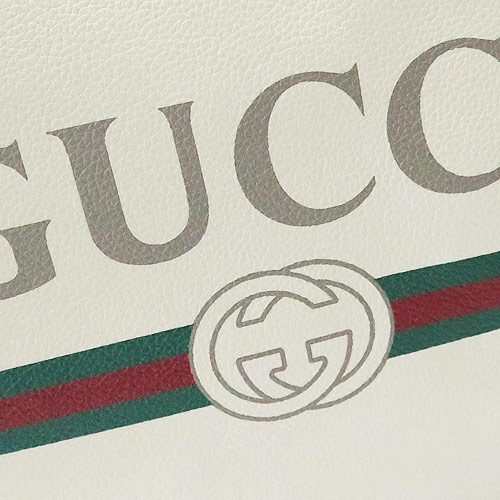 グッチスーパーコピー ショルダーバッグ メンズ 523588 0GCAT 8820 GUCCI ハーフムーン ホーボーバッグ レザー ホワイト - 商品画像 6