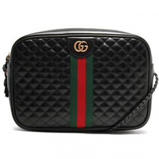 スーパーコピーグッチ GUCCI ショルダーバッグ GGマーモント/GG MARMONT キルティング スモール/QUILTING SMALL ブラック&グリーン&レッド 541051 0YKMT 1060 - 商品画像 2
