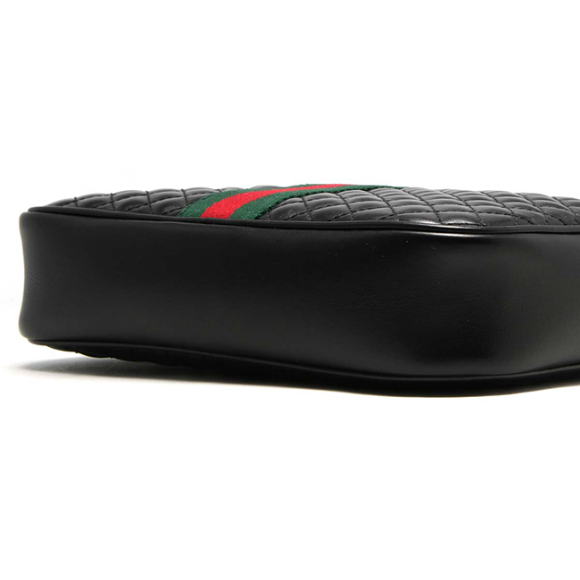 スーパーコピーグッチ GUCCI ショルダーバッグ GGマーモント/GG MARMONT キルティング スモール/QUILTING SMALL ブラック&グリーン&レッド 541051 0YKMT 1060 - 商品画像 3