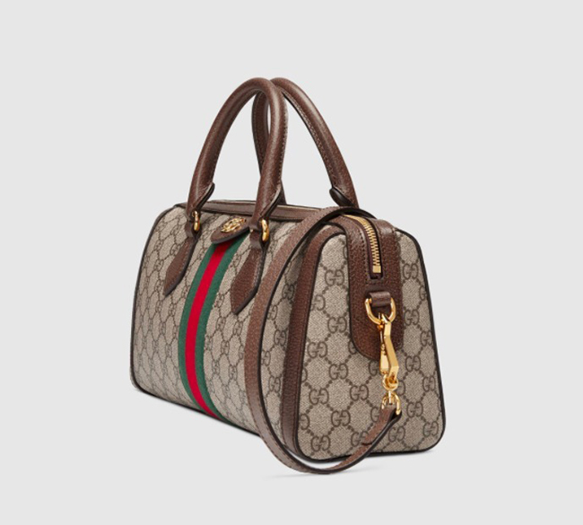 GUCCI グッチ エンボスロゴラゲージタグ付きボストンバッグ GG柄 ベージュ×ブラウン ショルダーバッグ ハンドバッグ 547953 9C2ST 8746 - 商品画像 4