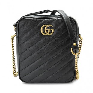 グッチコピー ショルダーバッグ 550155 0OLFT 1000 GUCCI ポシェット GG MARMONT/GGマーモント キルティング レザー ブラック - 商品画像 2