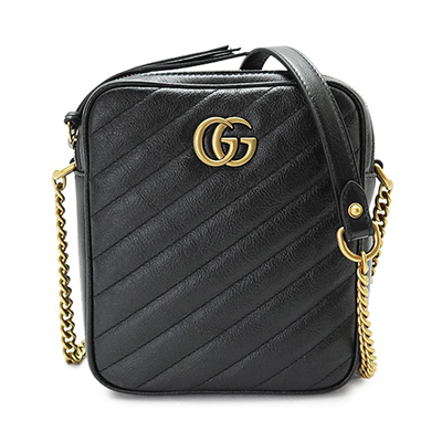 グッチコピー ショルダーバッグ 550155 0OLFT 1000 GUCCI ポシェット GG MARMONT/GGマーモント キルティング レザー ブラック - 商品画像 7