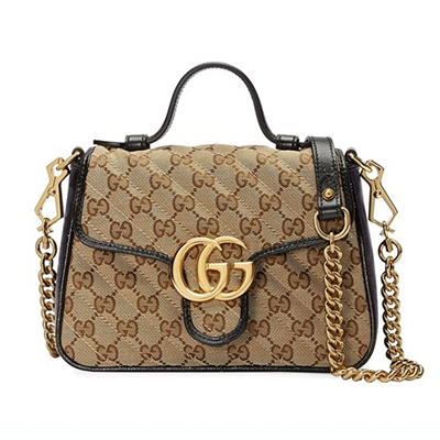 グッチスーパーコピー GUCCI GGマーモント ミニ トップ ハンドルバッグ 583571 HVKEG 9772 - 商品画像 6