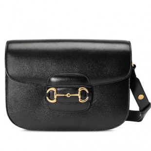 GUCCIコピー グッチ ホースビット ショルダー バッグ ブラック 602204 1DB0G 1000 - 商品画像 1