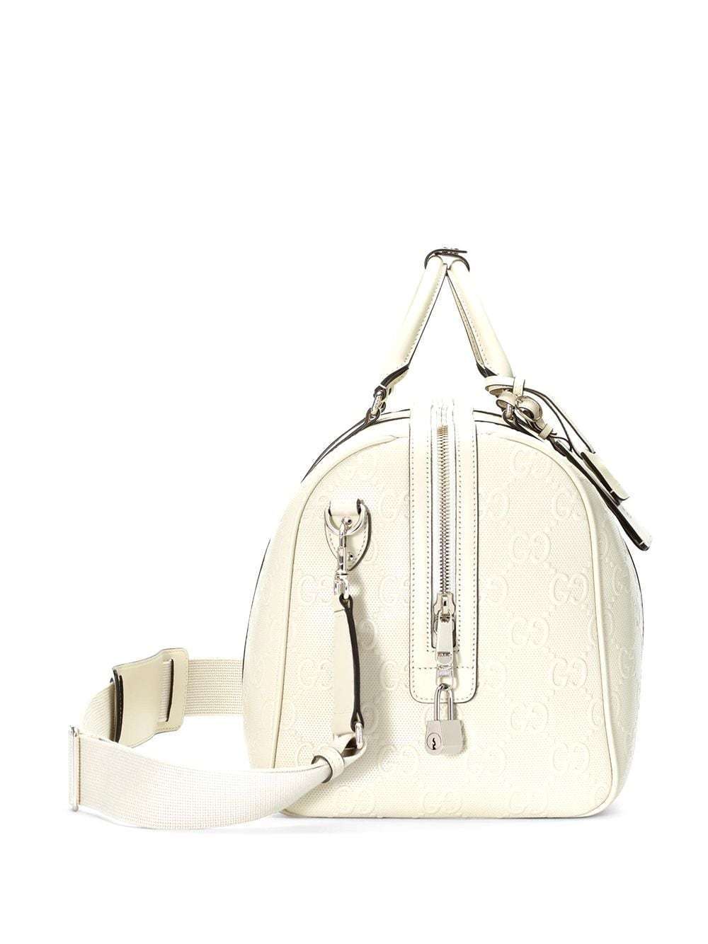 グッチ GUCCI GGエンボス ダッフルバッグ ボストンバッグ ホワイト 625768 1W3CN 9022 - 商品画像 1