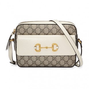 グッチスーパーコピー GUCCI ホースビット1955 スモールショルダーバッグ 645454 92TCG 9761 GGスプリームキャンバス ベージュ＆ホワイト - 商品画像 2