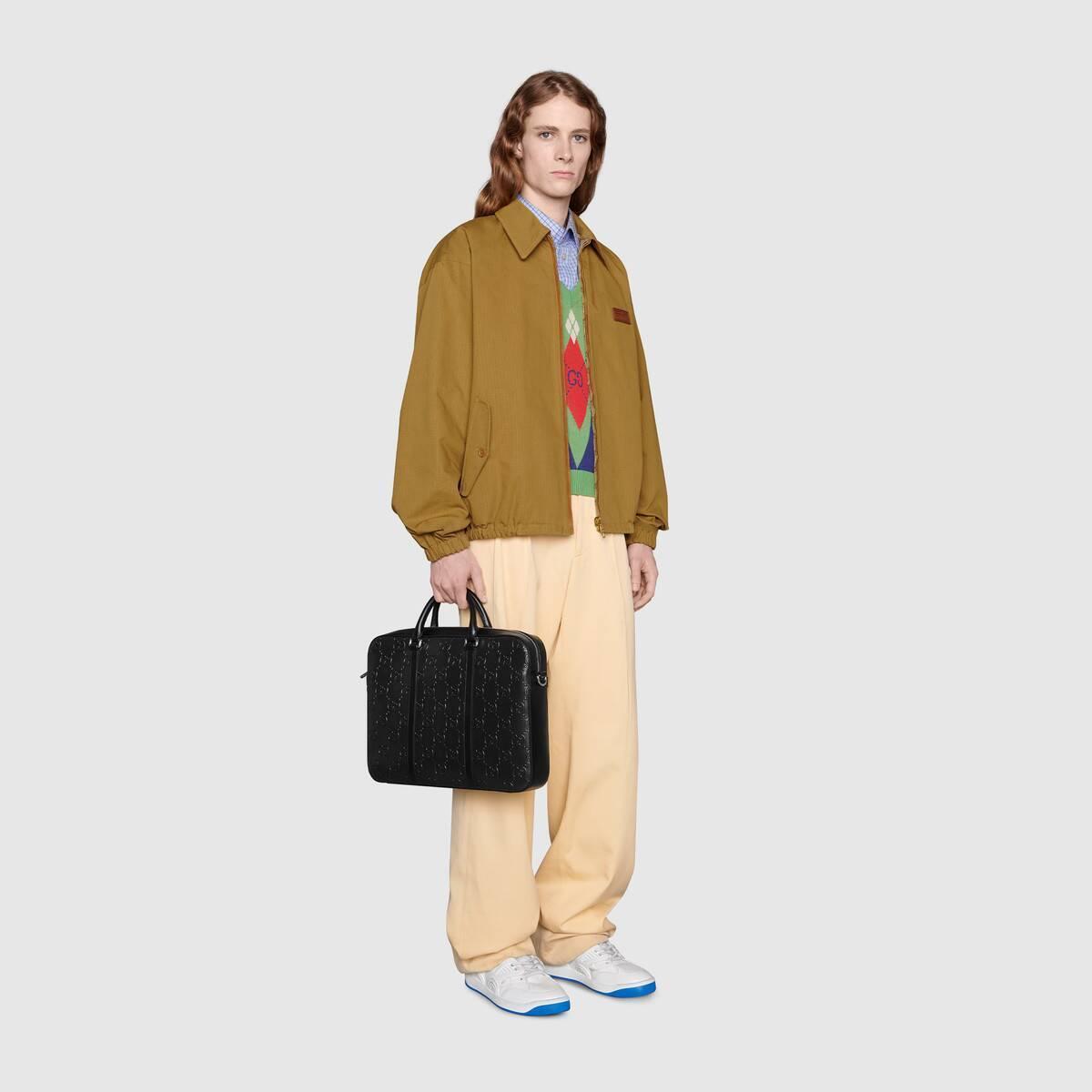 グッチコピー GUCCI GGエンボス ブリーフケース エンボス加工したドキュメントホルダー 658573 1W3CN 1000 - 商品画像 1