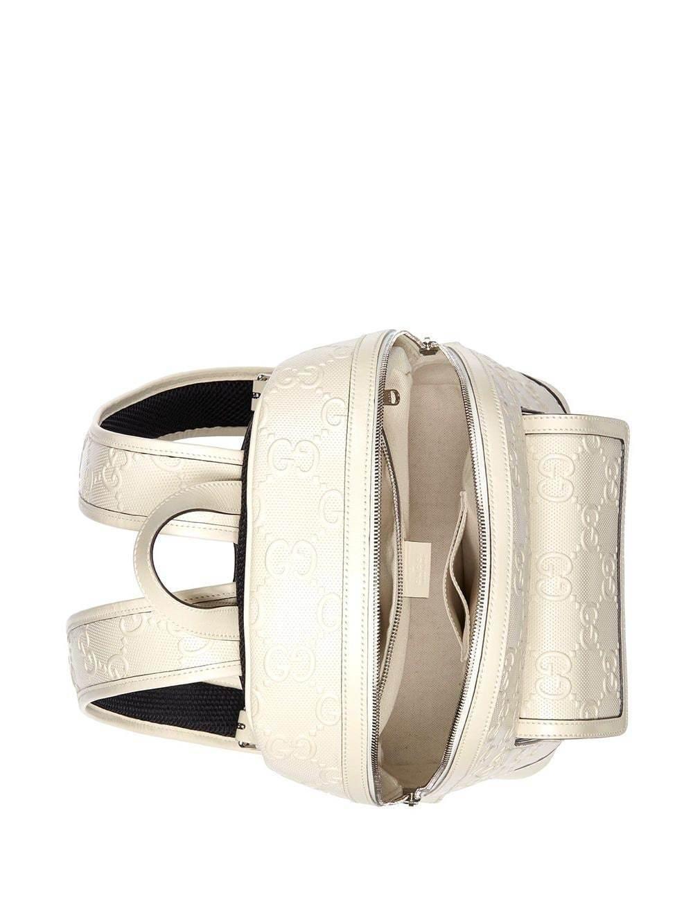 グッチコピー GUCCI GGエンボス バックパック リュックサック レザー ホワイト 658579 1W3BN 1000 - 商品画像 1