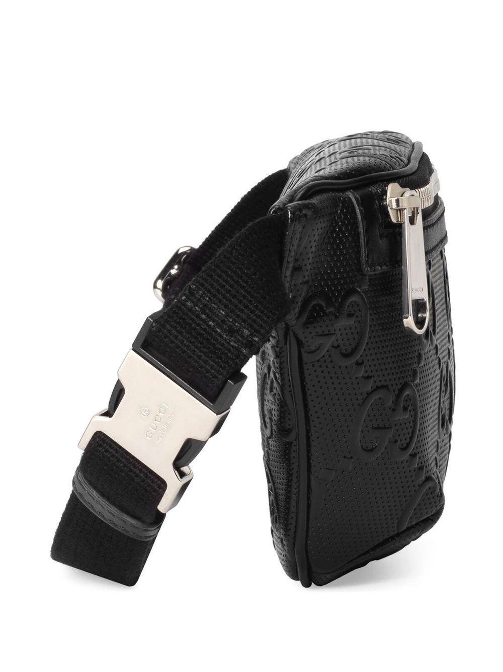 グッチスーパーコピー GUCCI ブラックレザー GGエンボス ベルトバッグ 658582 1W3CN 1000 - 商品画像 10