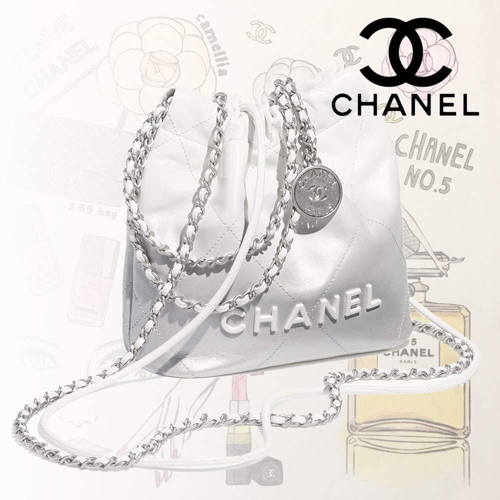 シャネル スーパーコピー CHANEL 22 ミニ ハンドバッグ ホワイト & シルバー AS3980 B15016 NT634 - 商品画像 8