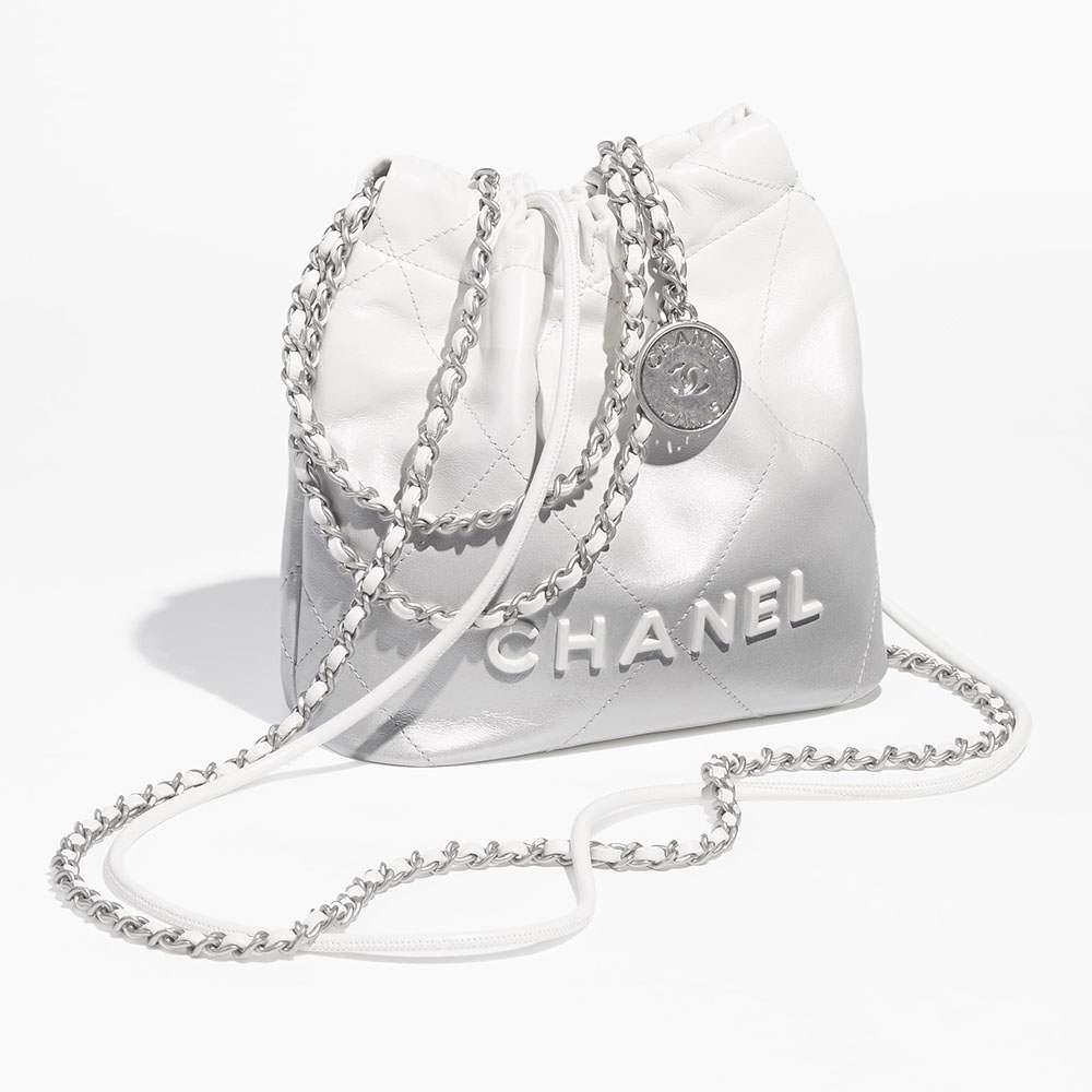 シャネル スーパーコピー CHANEL 22 ミニ ハンドバッグ ホワイト & シルバー AS3980 B15016 NT634 - 商品画像 10