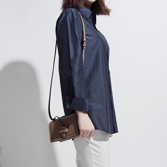 ロエベ LOEWE ショルダーバッグ 2WAY レディース ギフト プレゼント レザー 本革 30274 np39 2270 mink BARCELONA バルセロナ - 商品画像 3