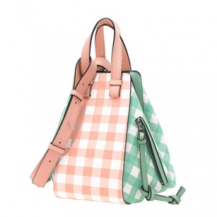 ロエベ LOEWE バッグ レディース 2WAYハンド/ショルダーバッグ サーモンピンク HAMMOCK GINGHAM SMALL [ハンモック スモールバッグ] 321 04 S35 7736 - 商品画像 2
