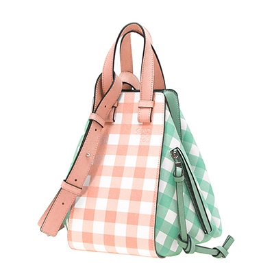 ロエベ LOEWE バッグ レディース 2WAYハンド/ショルダーバッグ サーモンピンク HAMMOCK GINGHAM SMALL [ハンモック スモールバッグ] 321 04 S35 7736 - 商品画像 8