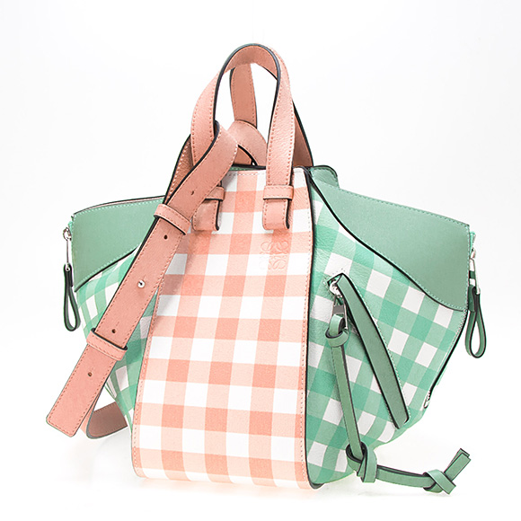 ロエベ LOEWE バッグ レディース 2WAYハンド/ショルダーバッグ サーモンピンク HAMMOCK GINGHAM SMALL [ハンモック スモールバッグ] 321 04 S35 7736 - 商品画像 4