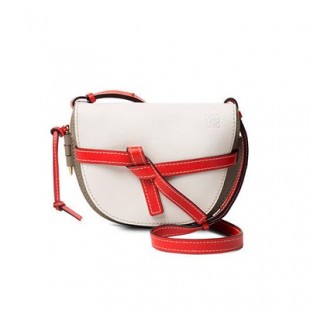 ロエベ LOEWE 新作! トリコロールが素敵 ゲートスモールWhite&Red 321.54.T20 - 商品画像 2