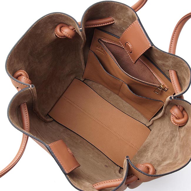 ロエベ LOEWE トートバッグ レディース ギフト プレゼント レザー 本革 通勤 32112 t31 3638 lightcaramel tan FLAMENCO KNOT フラメンコ ノット - 商品画像 4