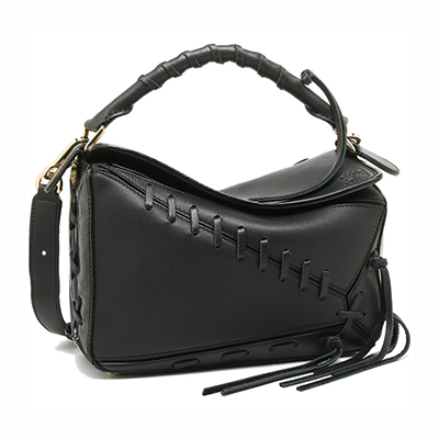 ロエベ バッグ LOEWE 322 30WK79 1100 パズル PUZZLE LACED BAG レディース ショルダーバッグ 無地 BLACK 黒 - 商品画像 7
