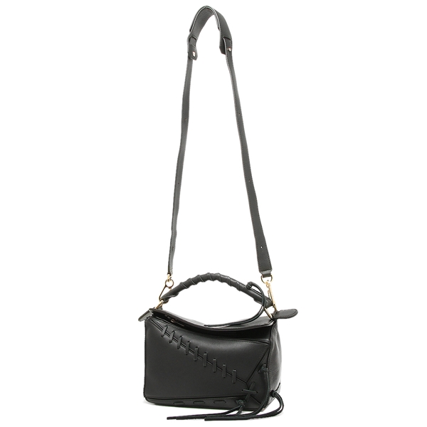 ロエベ バッグ LOEWE 322 30WK79 1100 パズル PUZZLE LACED BAG レディース ショルダーバッグ 無地 BLACK 黒 - 商品画像 9