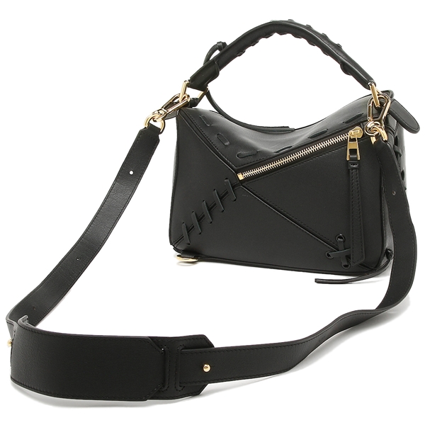 ロエベ バッグ LOEWE 322 30WK79 1100 パズル PUZZLE LACED BAG レディース ショルダーバッグ 無地 BLACK 黒 - 商品画像 6