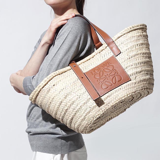ロエベスーパーコピー LOEWE トートバッグ バスケットバッグ ベージュ レディース ギフト プレゼント カゴ ラフィア リゾート 32702 s92 2435 CESTA DE PALMA RAFFIA - 商品画像 9