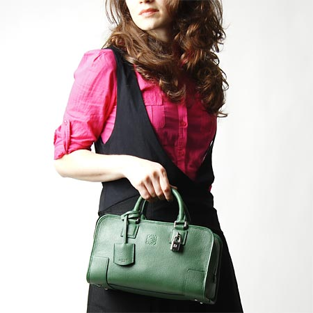 LOEWEスーパーコピー レザーハンドバッグ AMAZONA28 アマソナ28 フォレストグリーン352.35.A03 4290 レディース - 商品画像 5