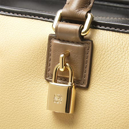 ロエベLOEWEコピー レザーハンドバッグ AMAZONA 352.69.A22 8178 アマソナ イエローベージュ×ベージュ×ブラックレディース - 商品画像 1