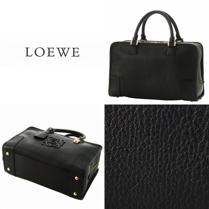 LOEWEスーパーコピー ロエベ バッグパドロック付きミニスクエアバッグ 352.95.A22 POLISHED GOATSKIN 1100 ブラック - 商品画像 4