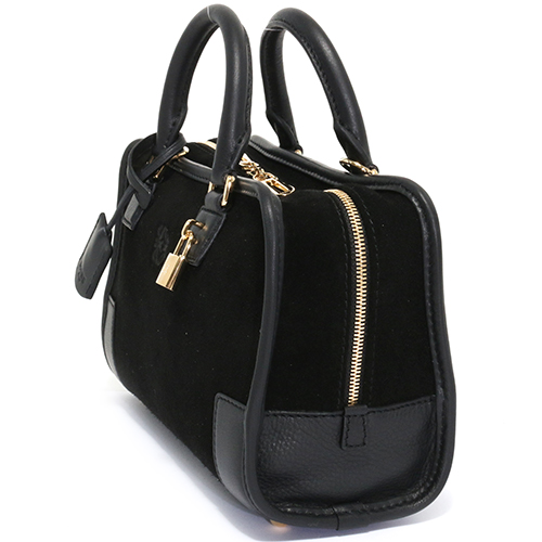 ロエベコピー LOEWE アマソナ 【AMAZONA】 23 スエード＆カーフレザー ハンドバッグ ショルダー付き ブラック 35261 H71 1100 - 商品画像 5